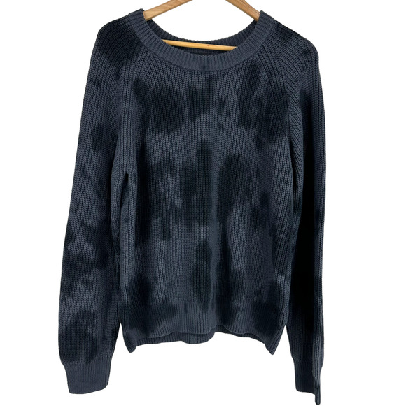 Rails NWT Venus Sweater Iron Black Tie Dye Size M Heavy Rib Knit Cashmere Blend - Picture 3 of 11